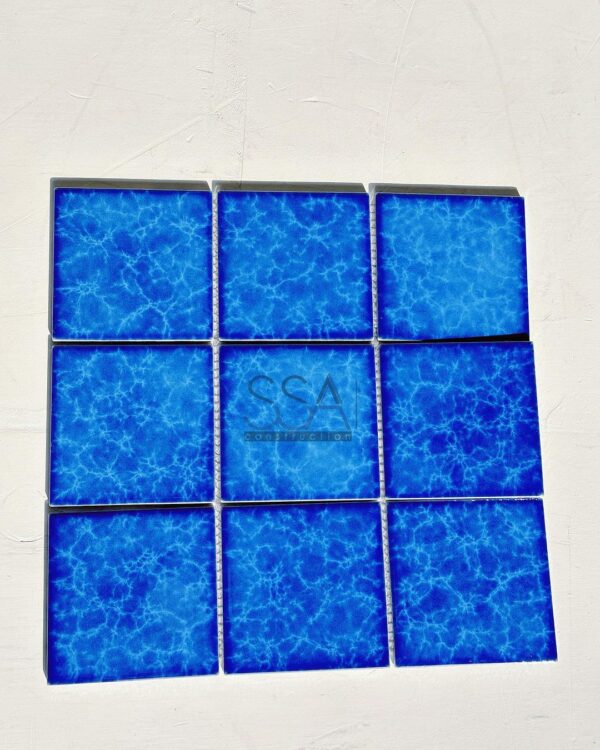 Porcelain Pool Tile-Sapphire Mosaic 3x3